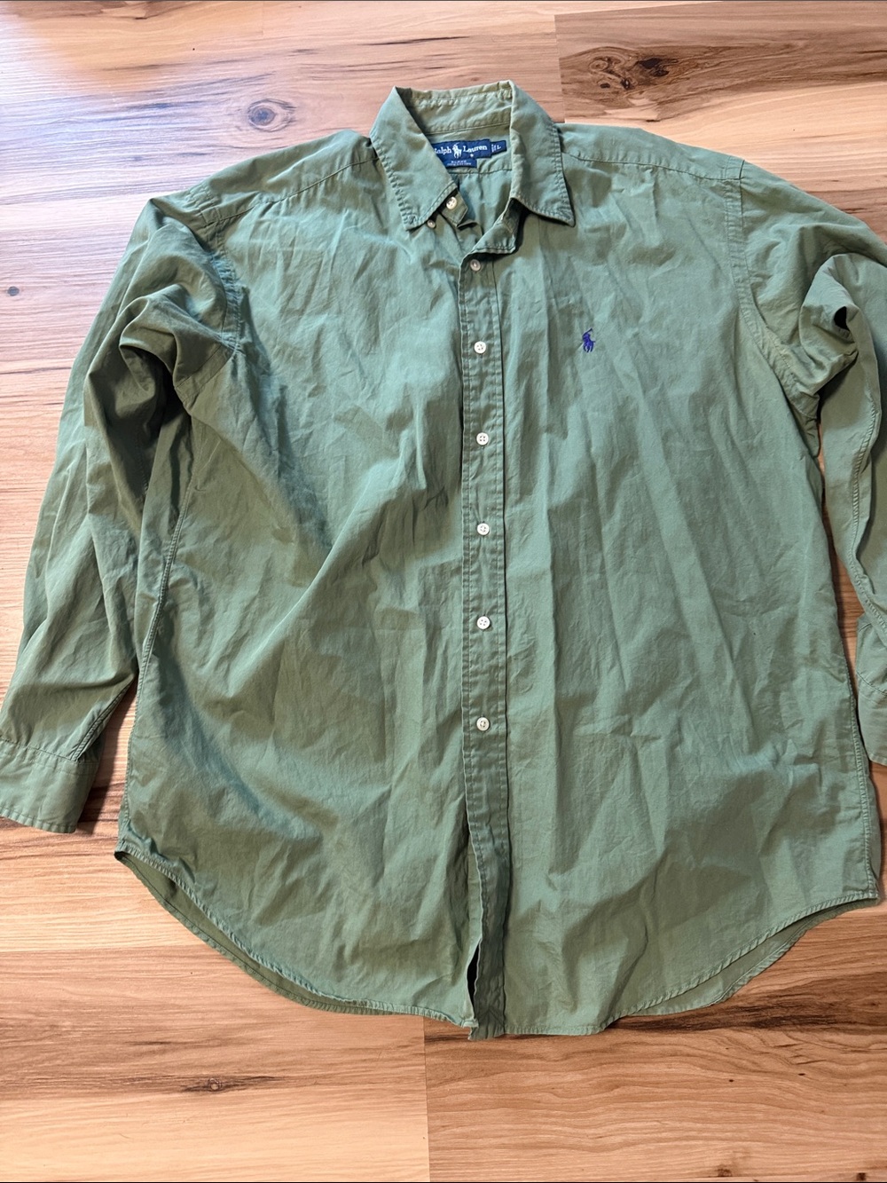 Polo by Ralph Lauren Olive Green Long-Sleeve Button-Down Shirt